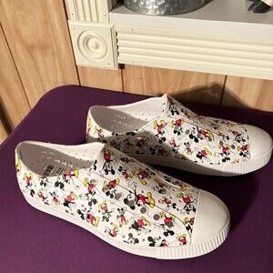 Native Shoes Jefferson Disney Mickey Mouse Print Slip-On Shoes White